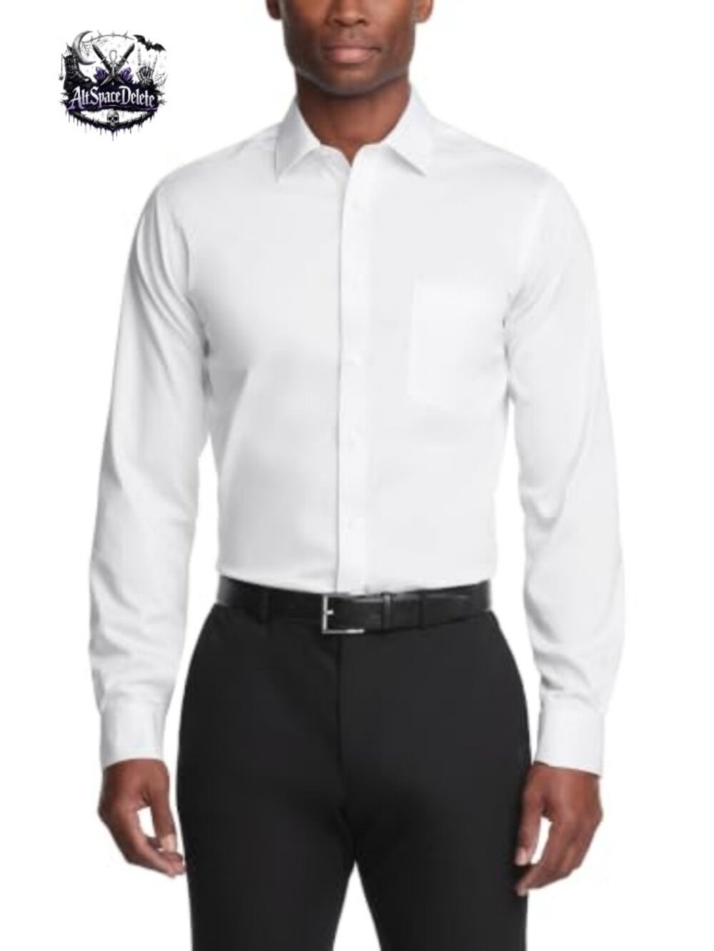 Men's Dress Shirt Regular Fit Ultra Wrinkle Free Flex Collar Stretch Solid